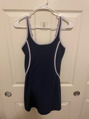 Abercrombie & Fitch Navy Tank Dress with Light Lavender Trim